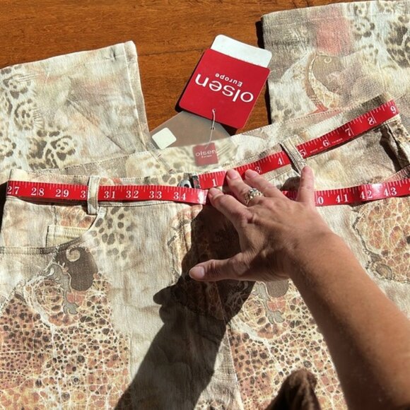 Olsen Women's Straight Leg Jeans - Animal Print - Picture 5 of 10